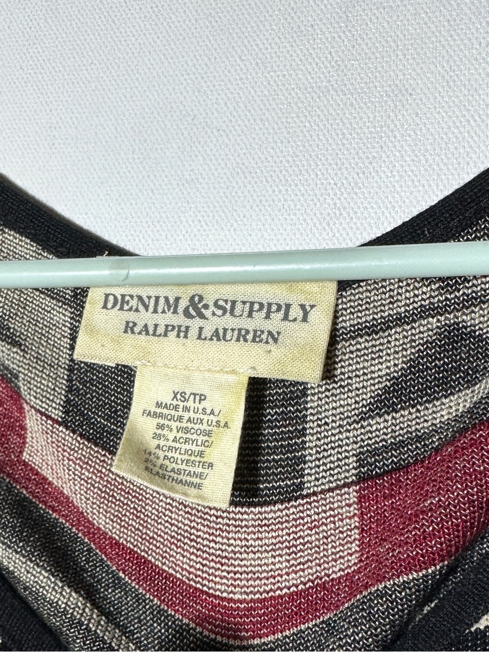 Denim & Supply Ralph Lauren Aztek Knit Dress in Black, Cream & Red - Picture 4 of 4